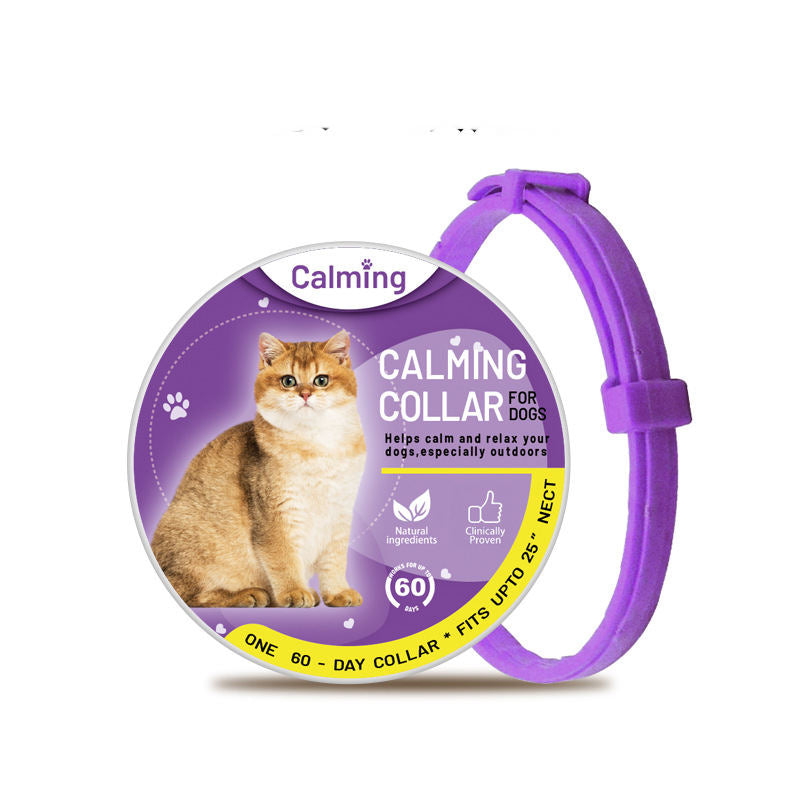 Light blue soothing pet collar for cats showing TPR material