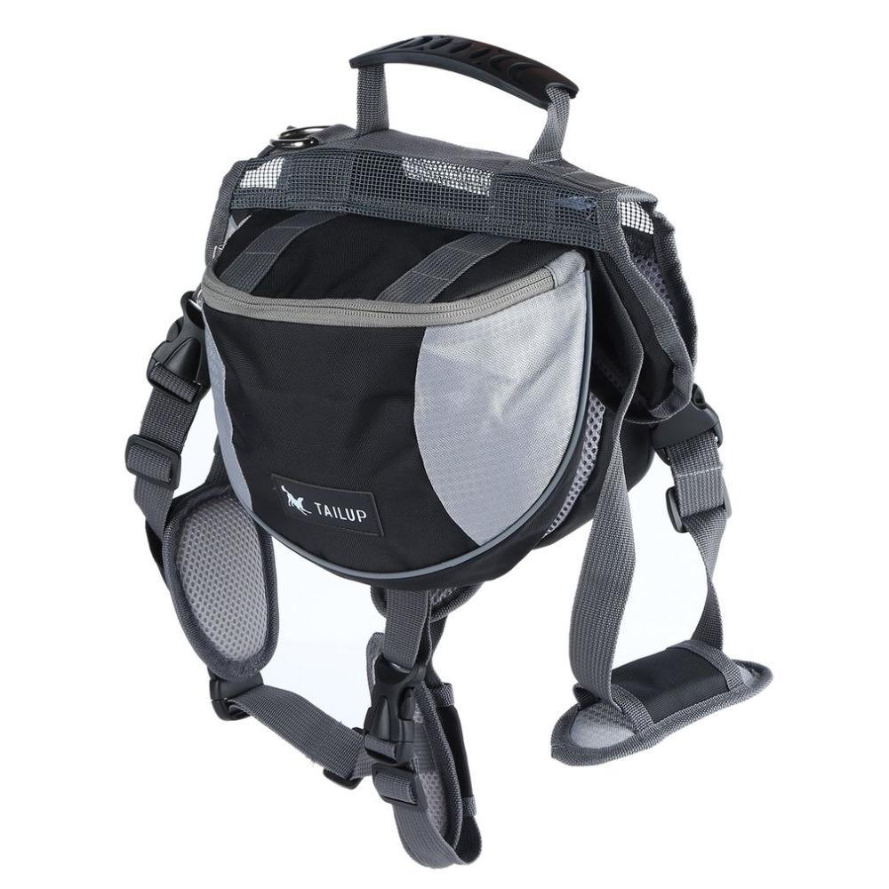 Orange dog saddlebag backpack showing breathable PU mesh lining