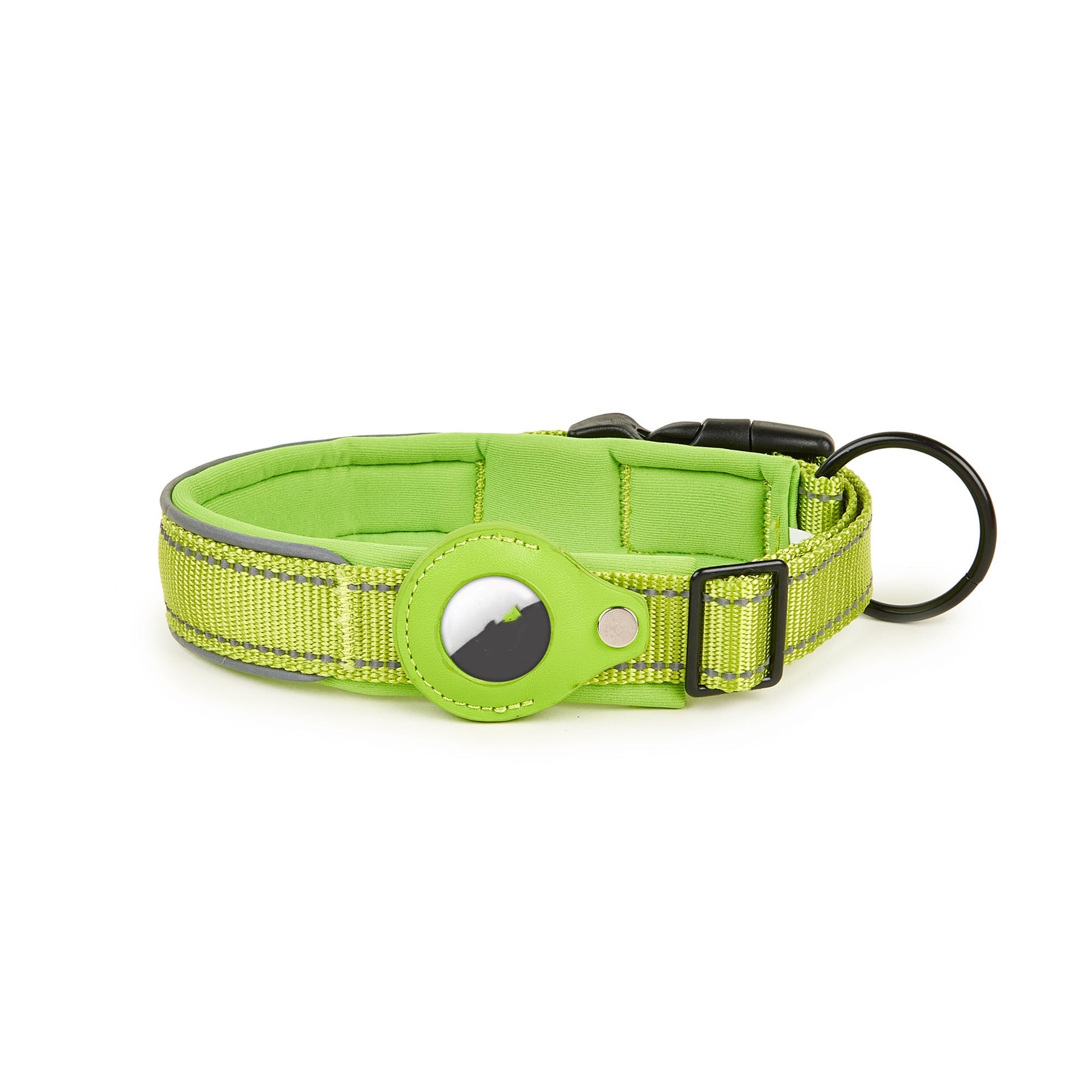 Blue dog AirTag collar in size L for large breeds on trail