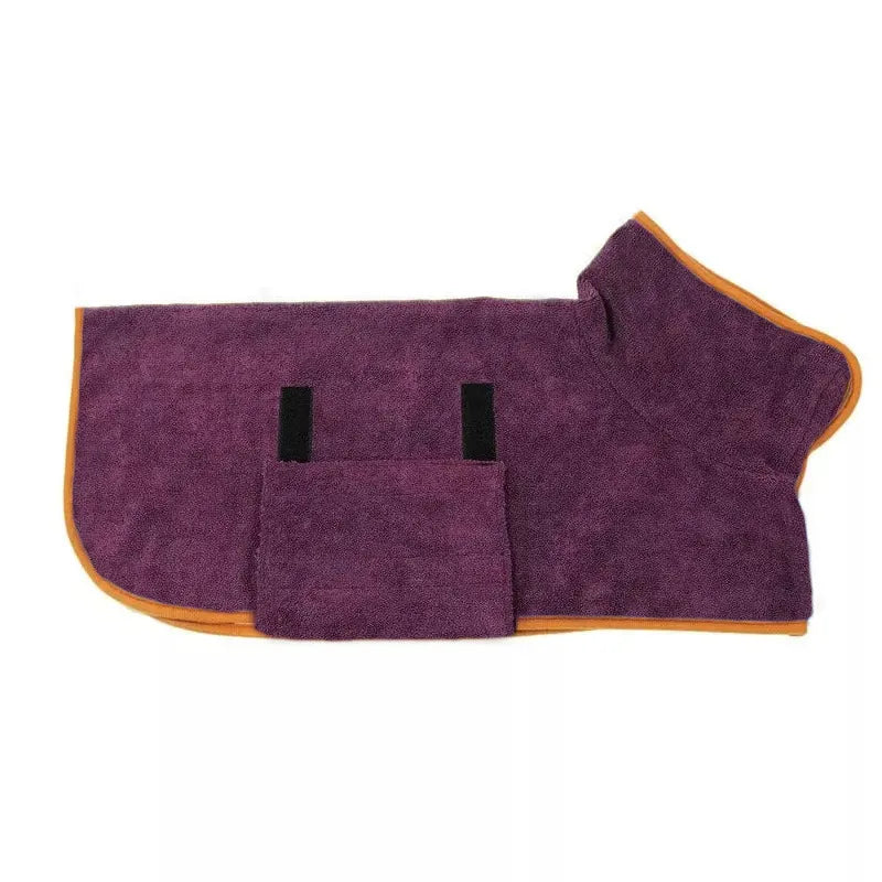 Dog drying robe size chart XS to 3XL for all breeds