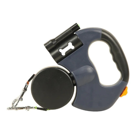 Retractable Dog Leash with LED Light – Heavy Duty Bungee Trail Leash